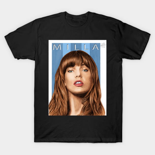 My name is MILLA (portrait of Milla Jovovich) T-Shirt by micheleamadesi